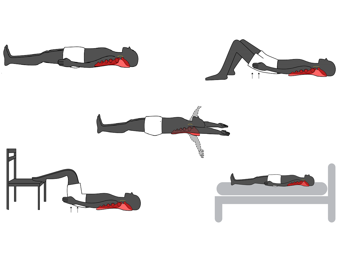 How to use a body-weight trapezius massager in five positions