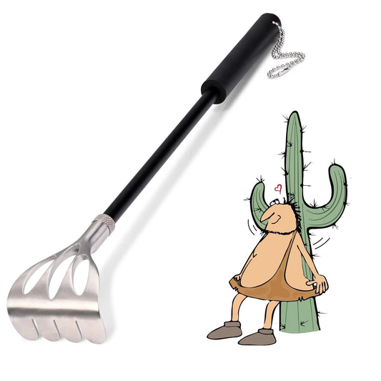 heavy-duty stainless steel long-handle back scratcher
