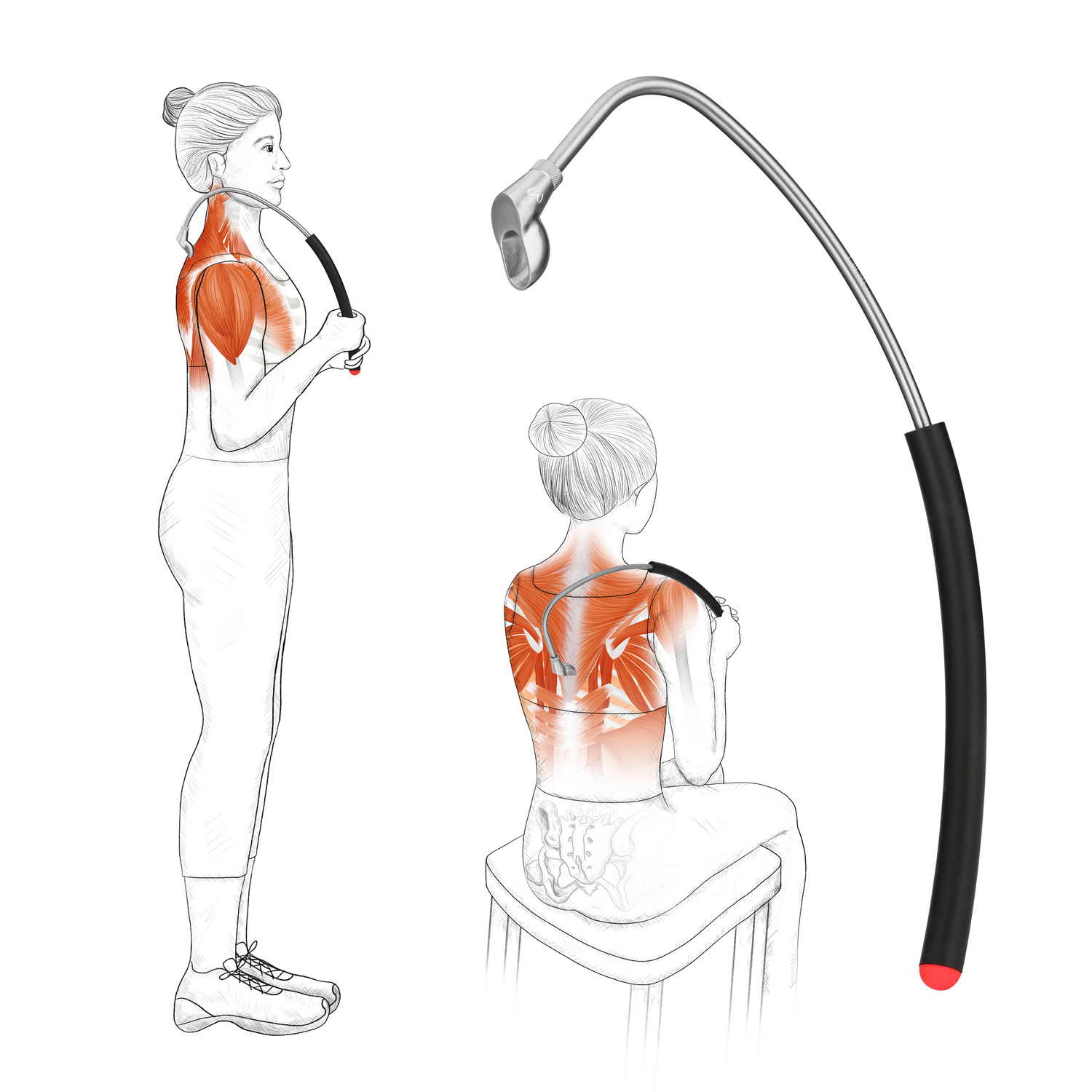 LittleMum massage cane for hard-to-reach trigger points