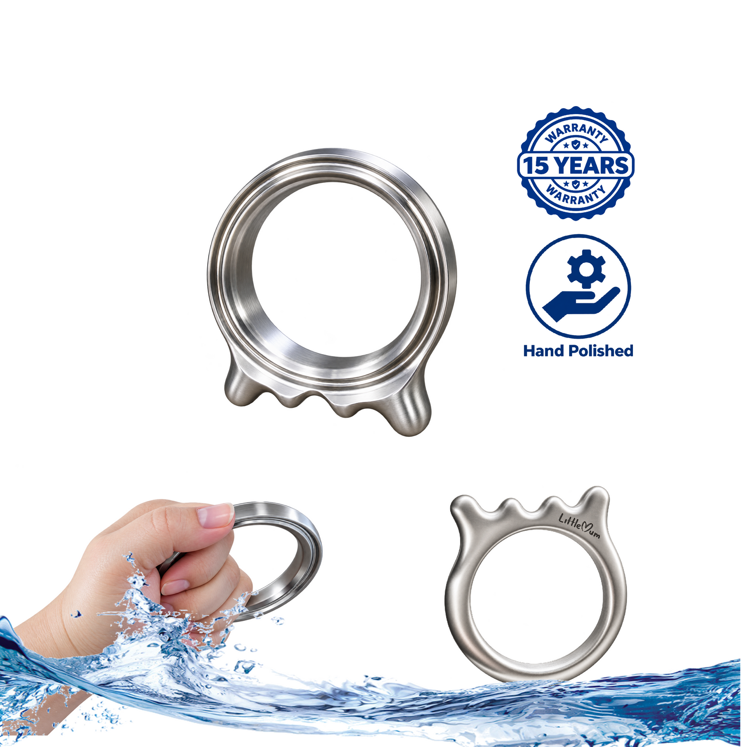 Hand-polished 304 stainless steel LittleMum Therapy Grip