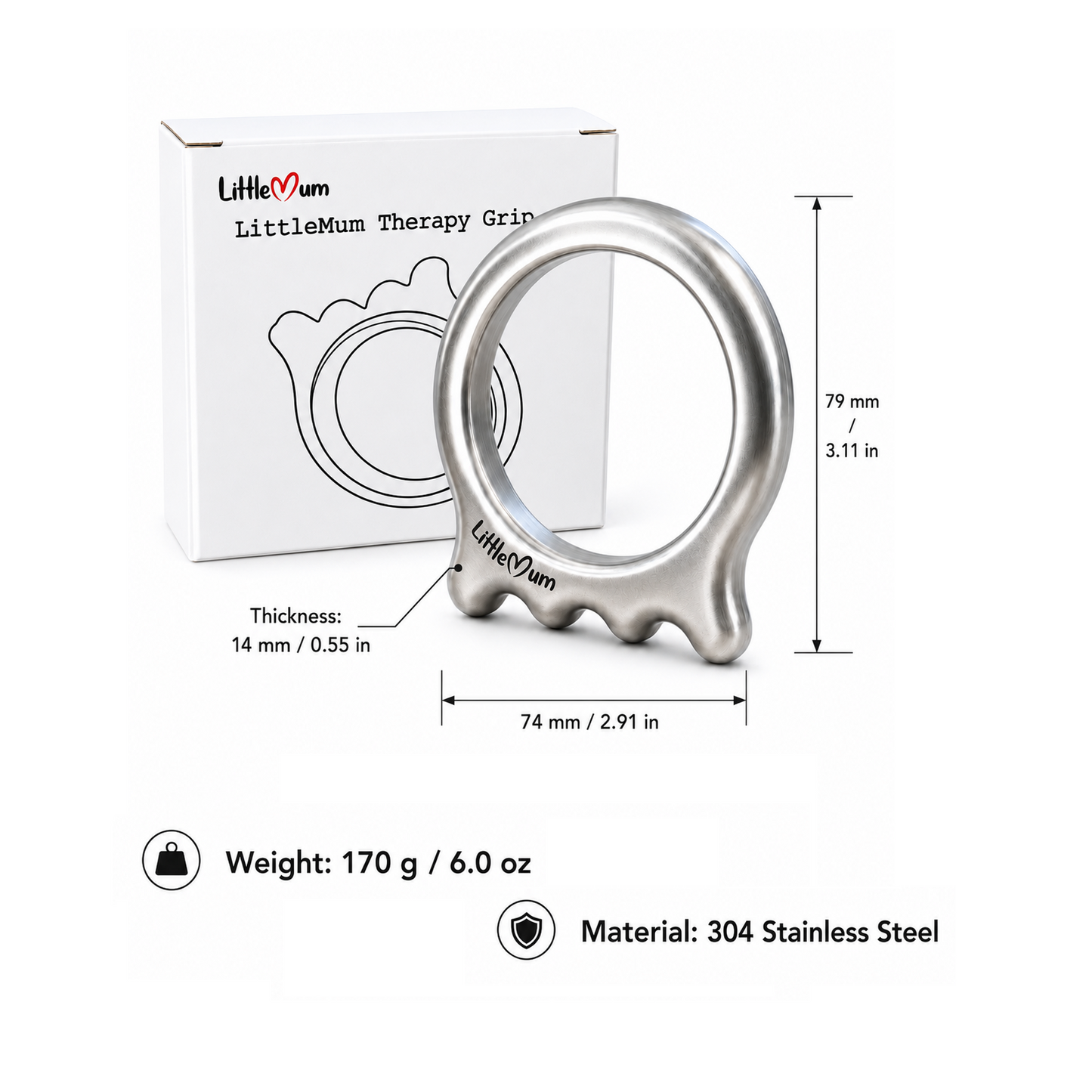 LittleMum Therapy Grip dimensions