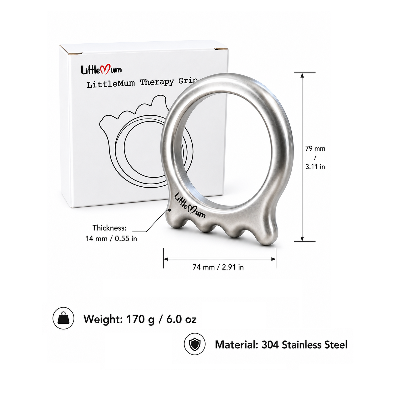 LittleMum Therapy Grip dimensions