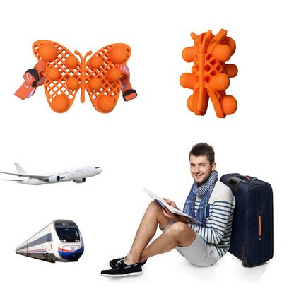 Portable silicone back massager with adjustable chair straps