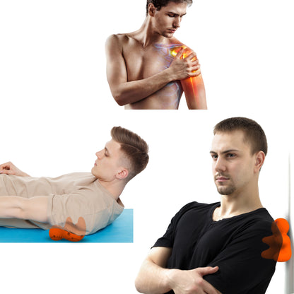 Trigger point massage ball for shoulder blade and upper back knots
